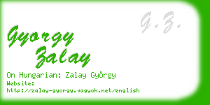 gyorgy zalay business card